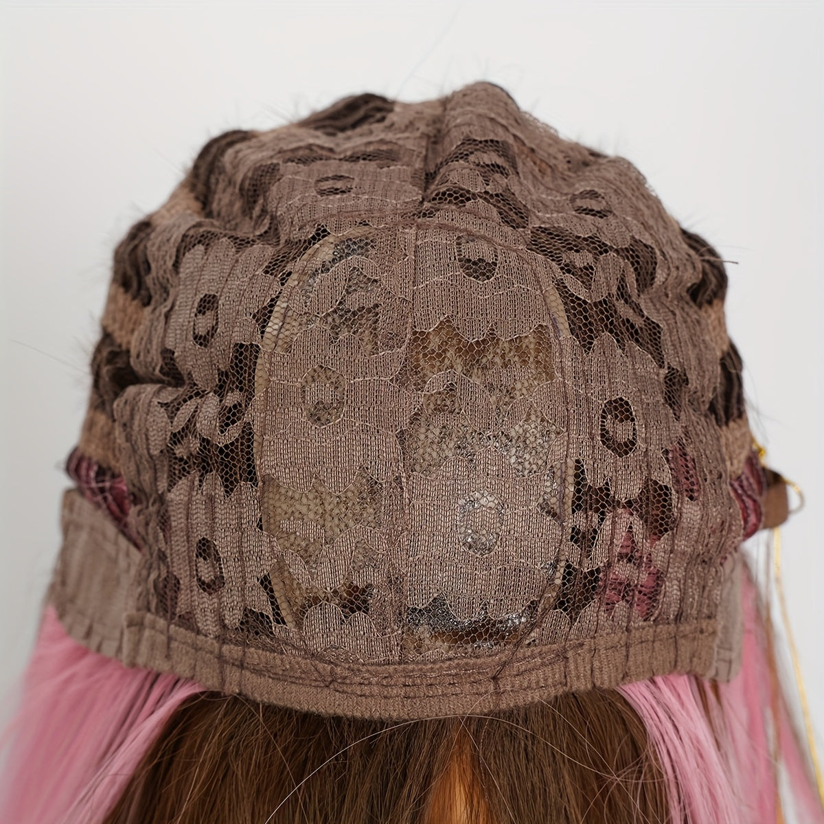 14-inch Brown Mixed Pink Bob Synthetic Short Hair With Bangs Look Is Easy To Wear For Daily Commutes To Various Parties Wigs For Women, Wigs For Women, Wigs For Women