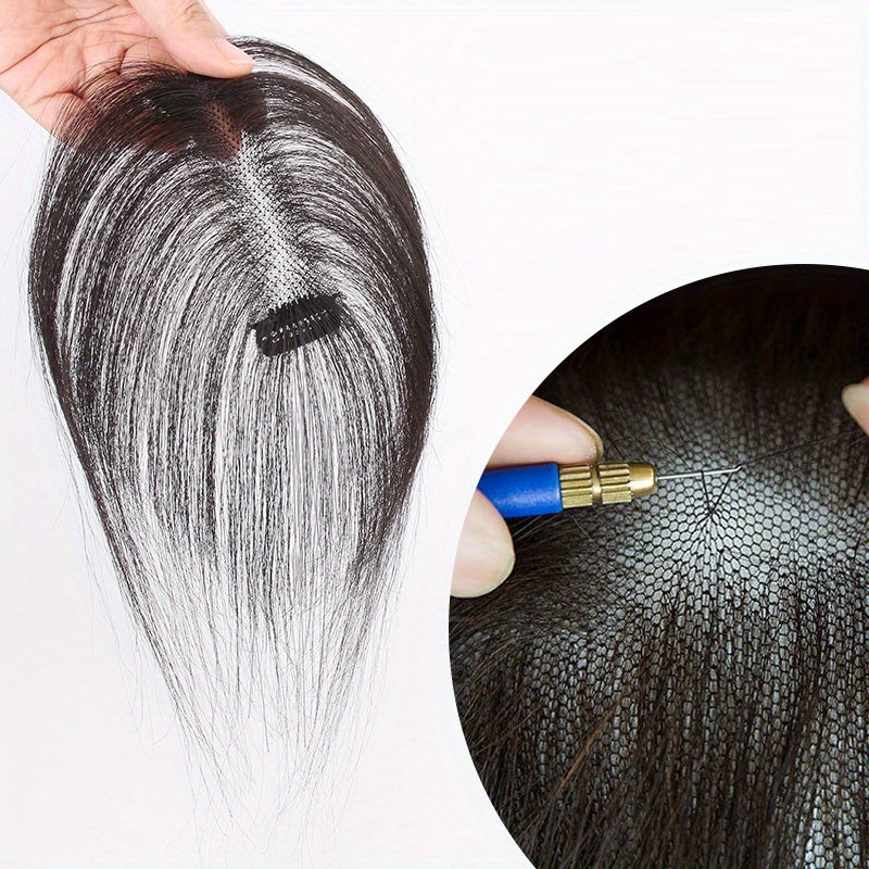 Wig For Women, All Hand Woven Real Hair, Light And Thin Figure Eight Bangs, Replacement Patch, All Real Hair