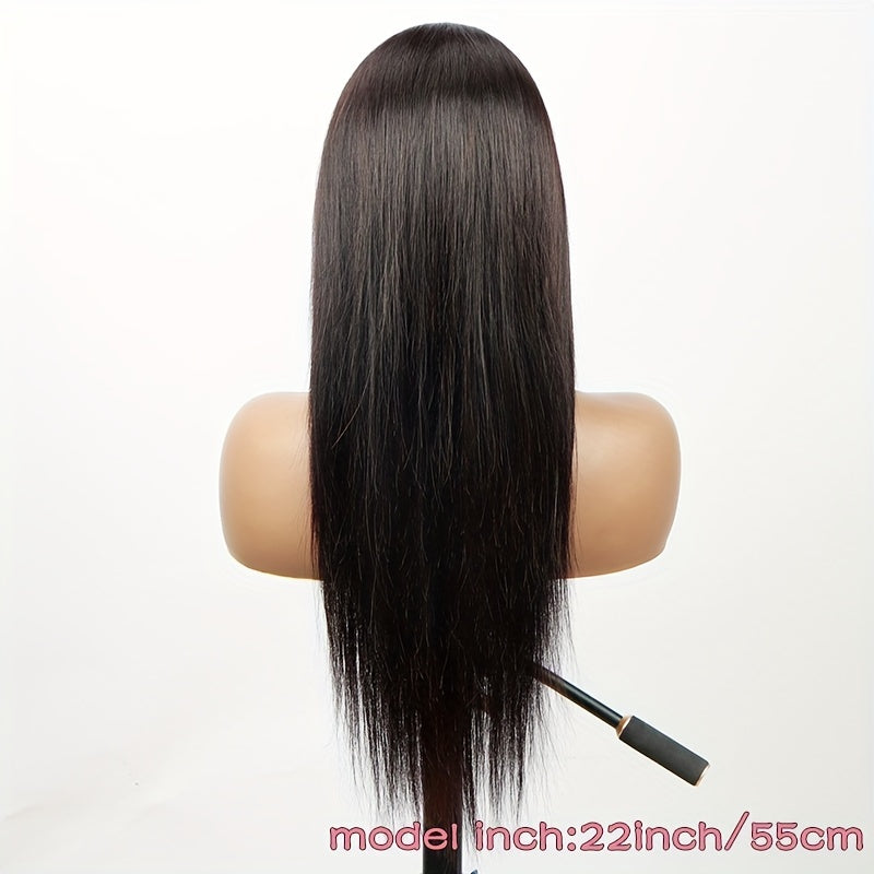 Transparent Lace Frontal Wigs for Women, Featuring a Glueless Straight Design in a 13X4 Size, Made from Human Hair for a Natural Look