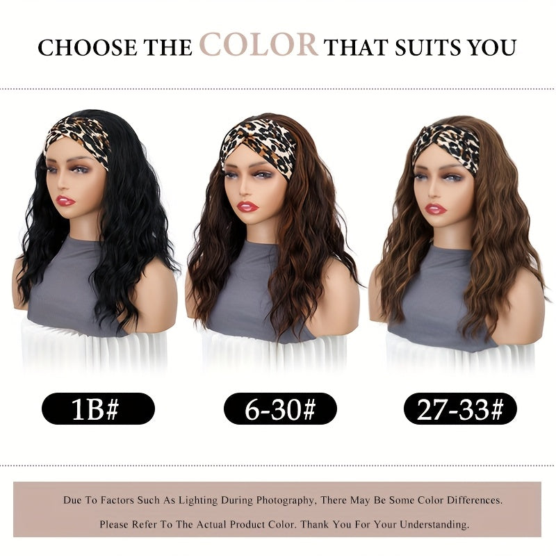 Heat-Resistant Synthetic Fiber Headband Wig | Glueless Pre-Cut Short Curly Leopard Print Highlights, Breathable Comfortable Hairpiece for Women, Easy Wear for Daily & Party Use, Look, Secure Fit.