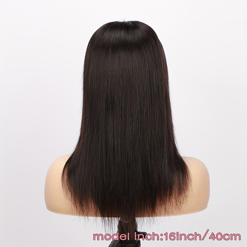 Transparent Lace Frontal Wigs for Women, Featuring a Glueless Straight Design in a 13X4 Size, Made from Human Hair for a Natural Look