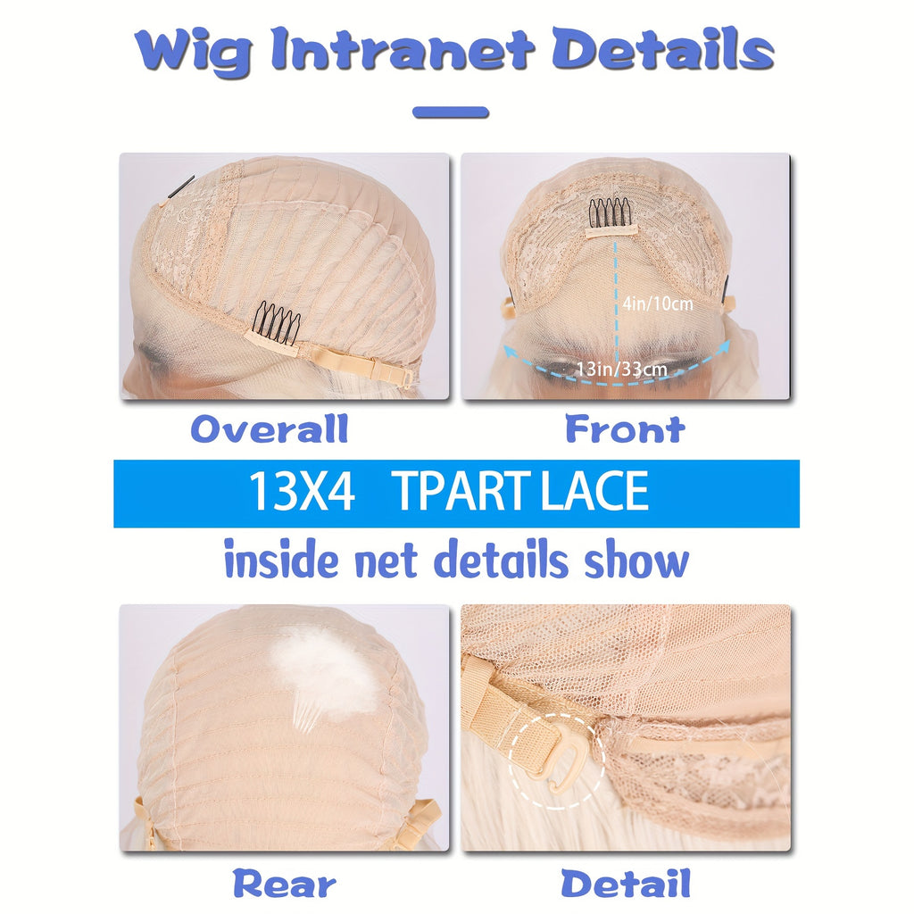 Heat-resistant Lace Wig 26-inch Heat-resistant Silky Lace Front Wig - 13*4 Pre-drawn Hairline Non-adhesive Lace Wig, Suitable For Daily Parties