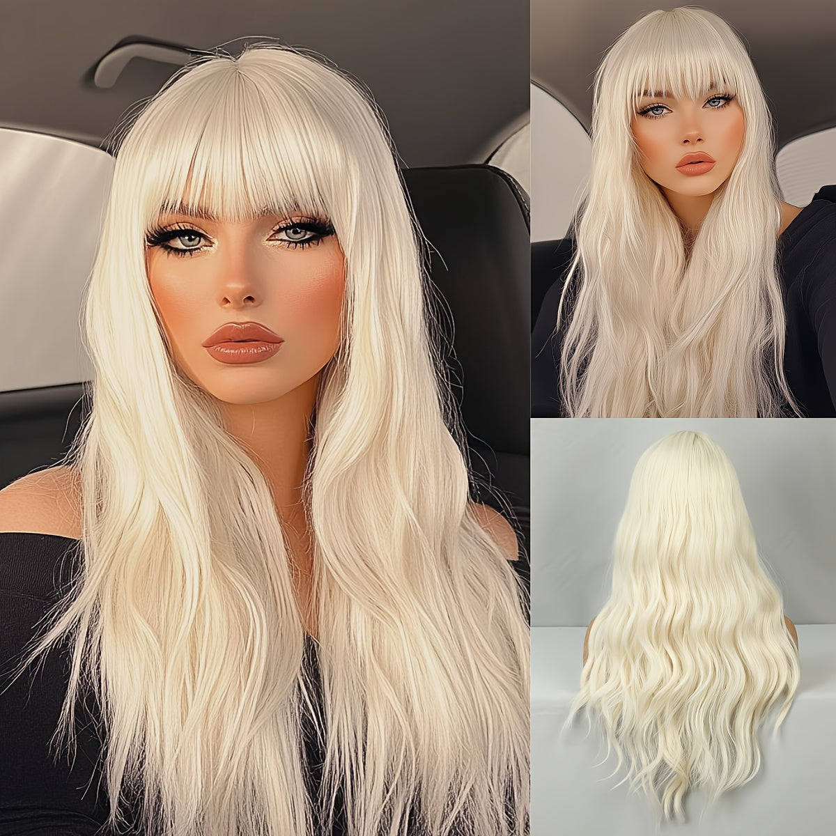 A Stylish 22-Inch Synthetic Heat-Resistant Wig, Perfect for Everyday Wear And Special Occasions - Ideal for Beginners, Making It a Great Choice for Valentine'S Day, Mother'S Day, Birthdays, Parties, Holidays, Gatherings