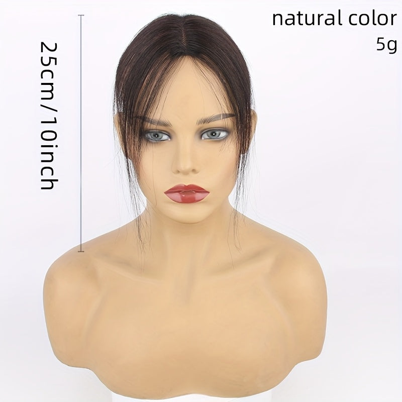 Wig For Women, All Hand Woven Real Hair, Light And Thin Figure Eight Bangs, Replacement Patch, All Real Hair