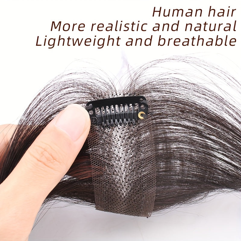 Wig For Women, All Hand Woven Real Hair, Light And Thin Figure Eight Bangs, Replacement Patch, All Real Hair