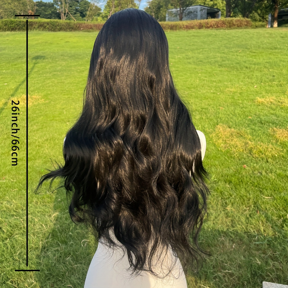 Heat-resistant Lace Wig 26-inch Heat-resistant Silky Lace Front Wig - 13*4 Pre-drawn Hairline Non-adhesive Lace Wig, Suitable For Daily Parties