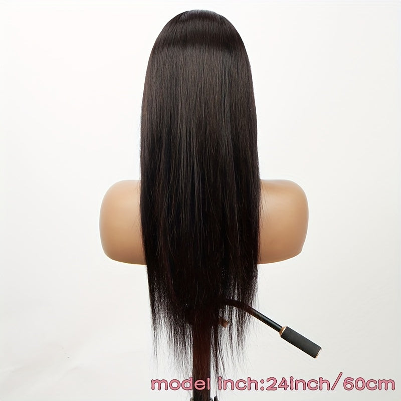 Transparent Lace Frontal Wigs for Women, Featuring a Glueless Straight Design in a 13X4 Size, Made from Human Hair for a Natural Look