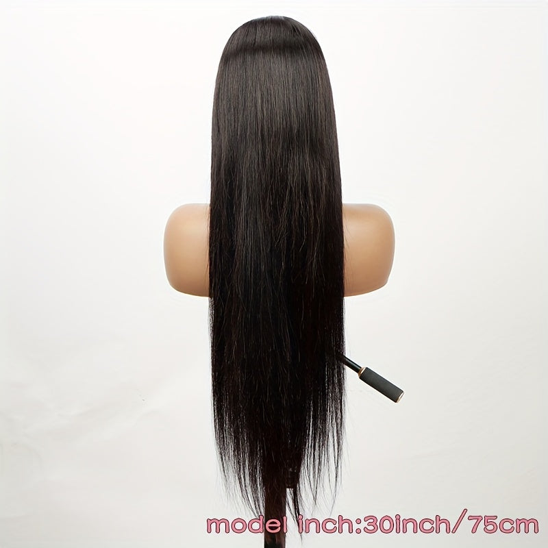 Transparent Lace Frontal Wigs for Women, Featuring a Glueless Straight Design in a 13X4 Size, Made from Human Hair for a Natural Look