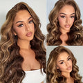 200% Density Body Wave 4\u002F27 Human Hair Wigs, Glueless Lace Front Natural Black Wig, HD Lace Transparent Frontal Glueless 13x4 Wigs Human Hair Long Body Wave Natural Color Bye Bye Knots Wig for Women Put On And Go Wig Live Wig