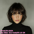 Straight Bob Human Hair Wigs With Bangs for Women | 100% Real Human Hair, Rose Net, Glueless, Full Machine Made, Remy Brazilian, Natural Color, 200% Density, Ideal for Holiday and Party Wear